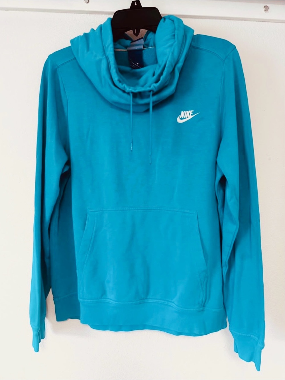 Nike Women's Teal Cowl Neck Pullover Hoodie